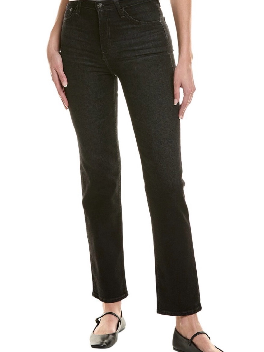 Alexis Black Straight-Leg Jeans
